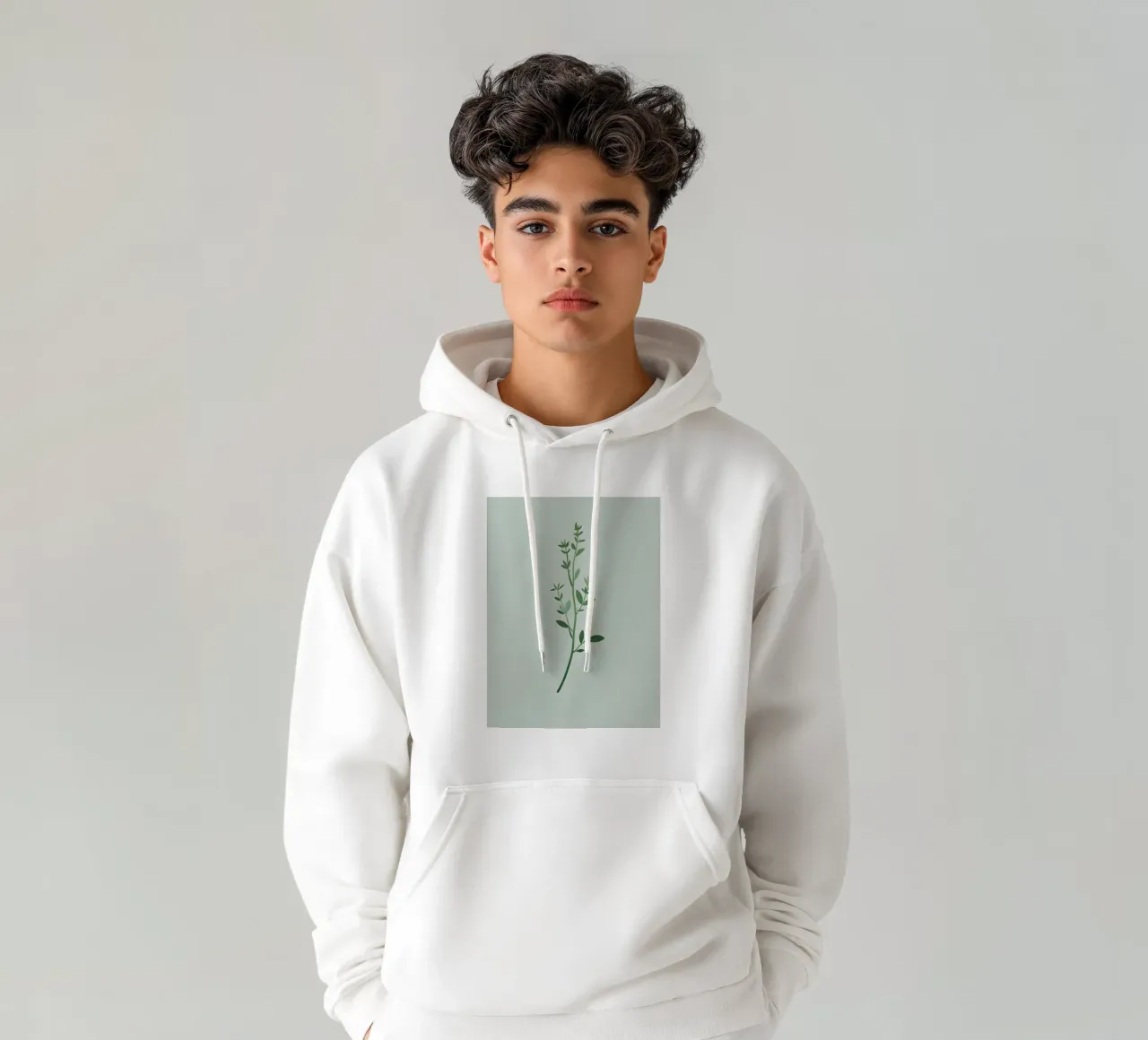 Ramo del timo felpa con cappuccio da Botanical Gallery