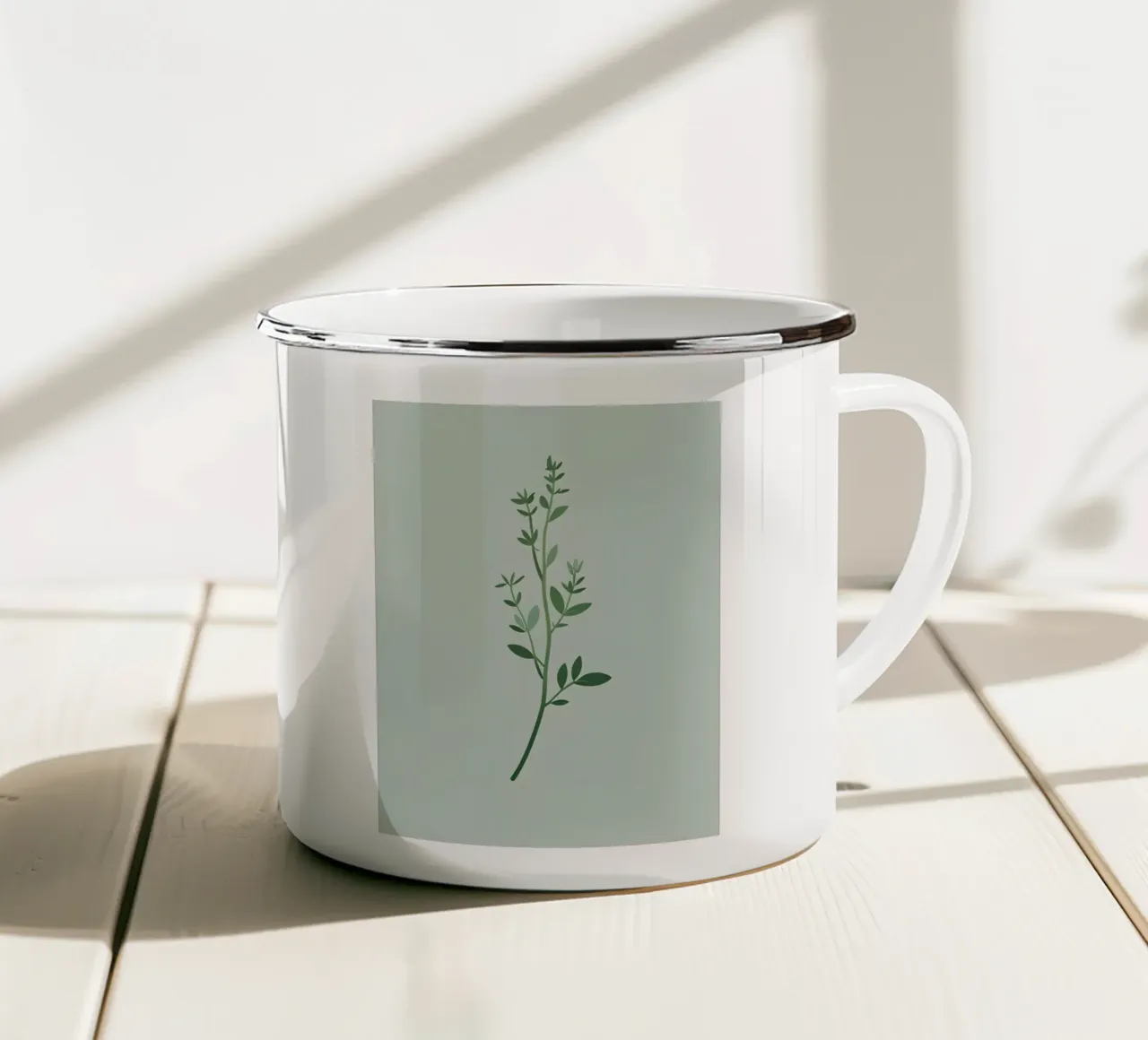 Ramo del timo tazza in smalto da Botanical Gallery
