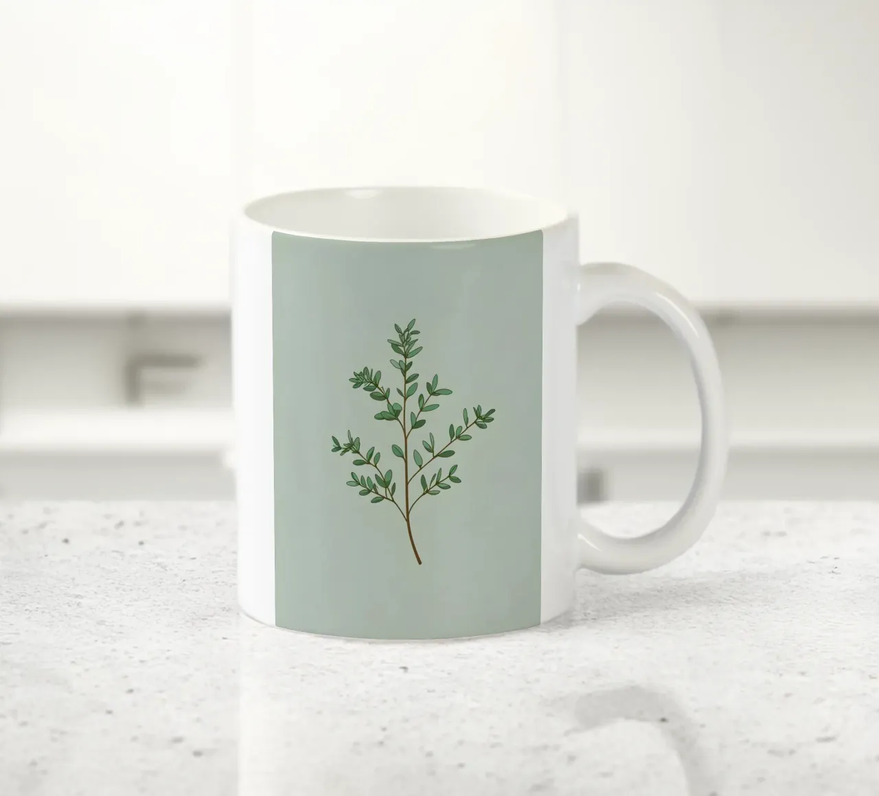 Ramo del timo tazza in ceramica da Botanical Gallery