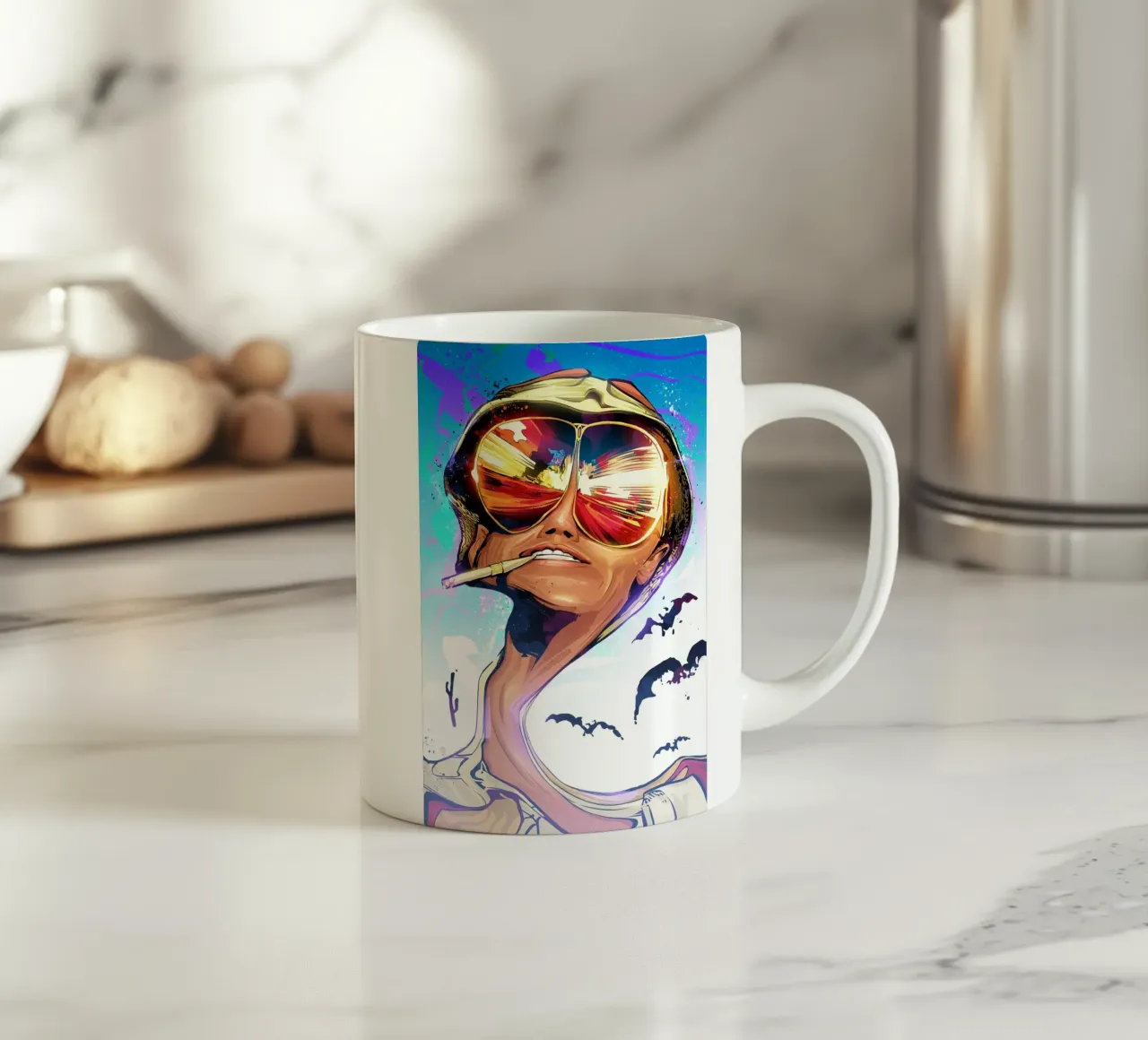 Fear and Loathing Day tazza in ceramica da nabakumov