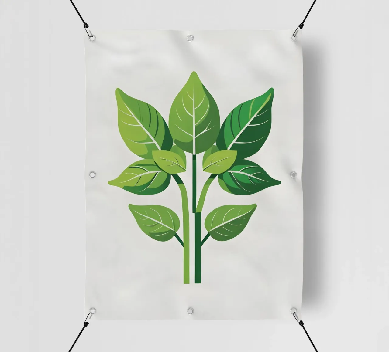 Foglie di basilico telo in pvc da Botanical Gallery