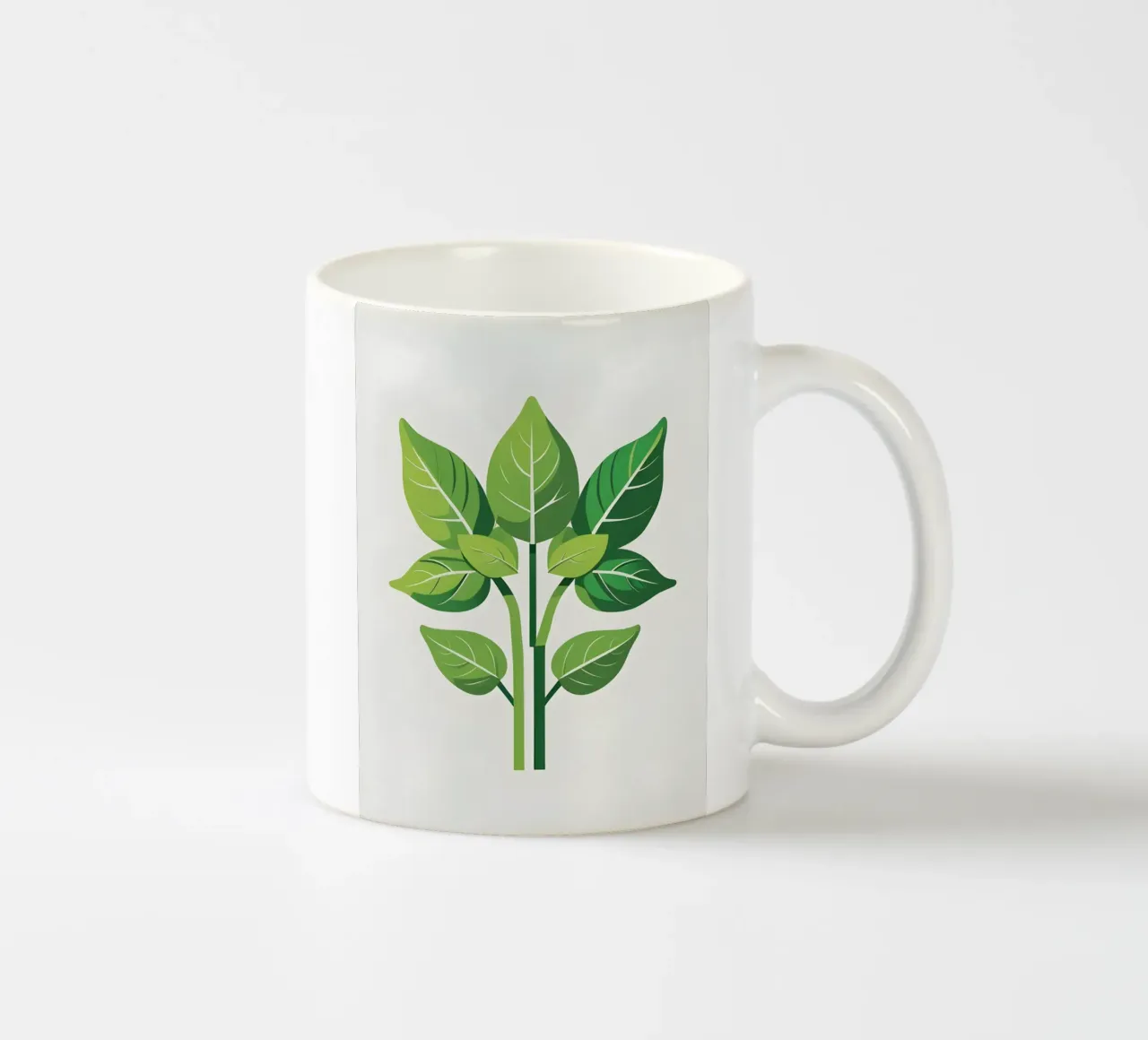 Foglie di basilico tazza in ceramica da Botanical Gallery