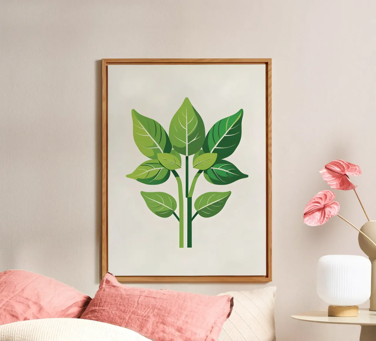 Foglie di basilico pannello forex da Botanical Gallery