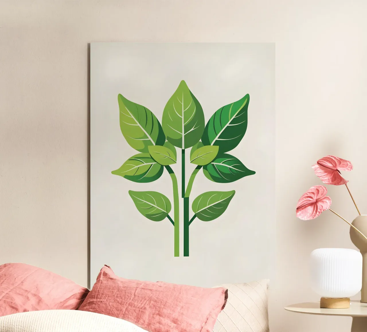 Foglie di basilico pannello forex da Botanical Gallery
