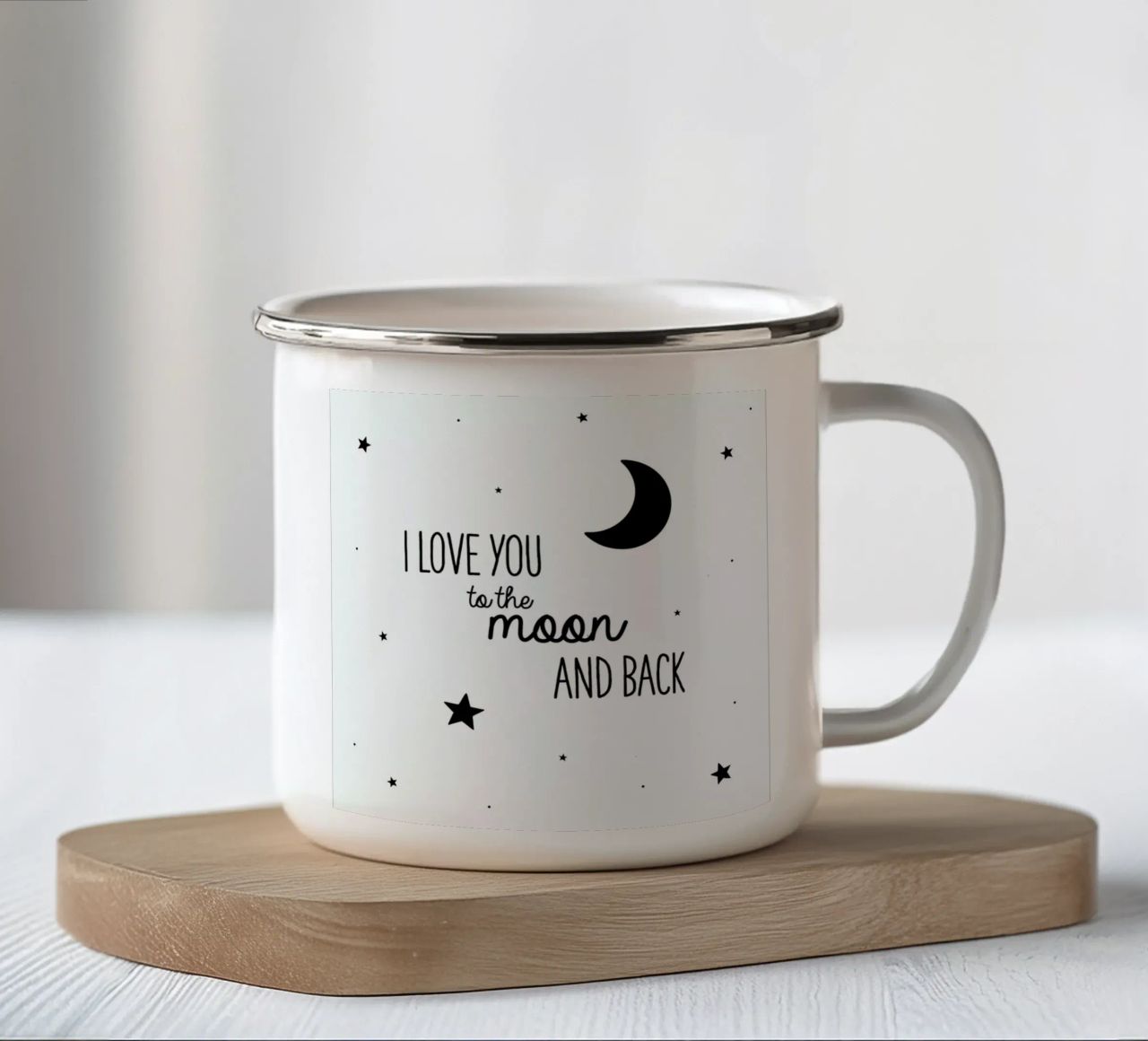 Moon tazza in smalto da Evita Witzenhausen