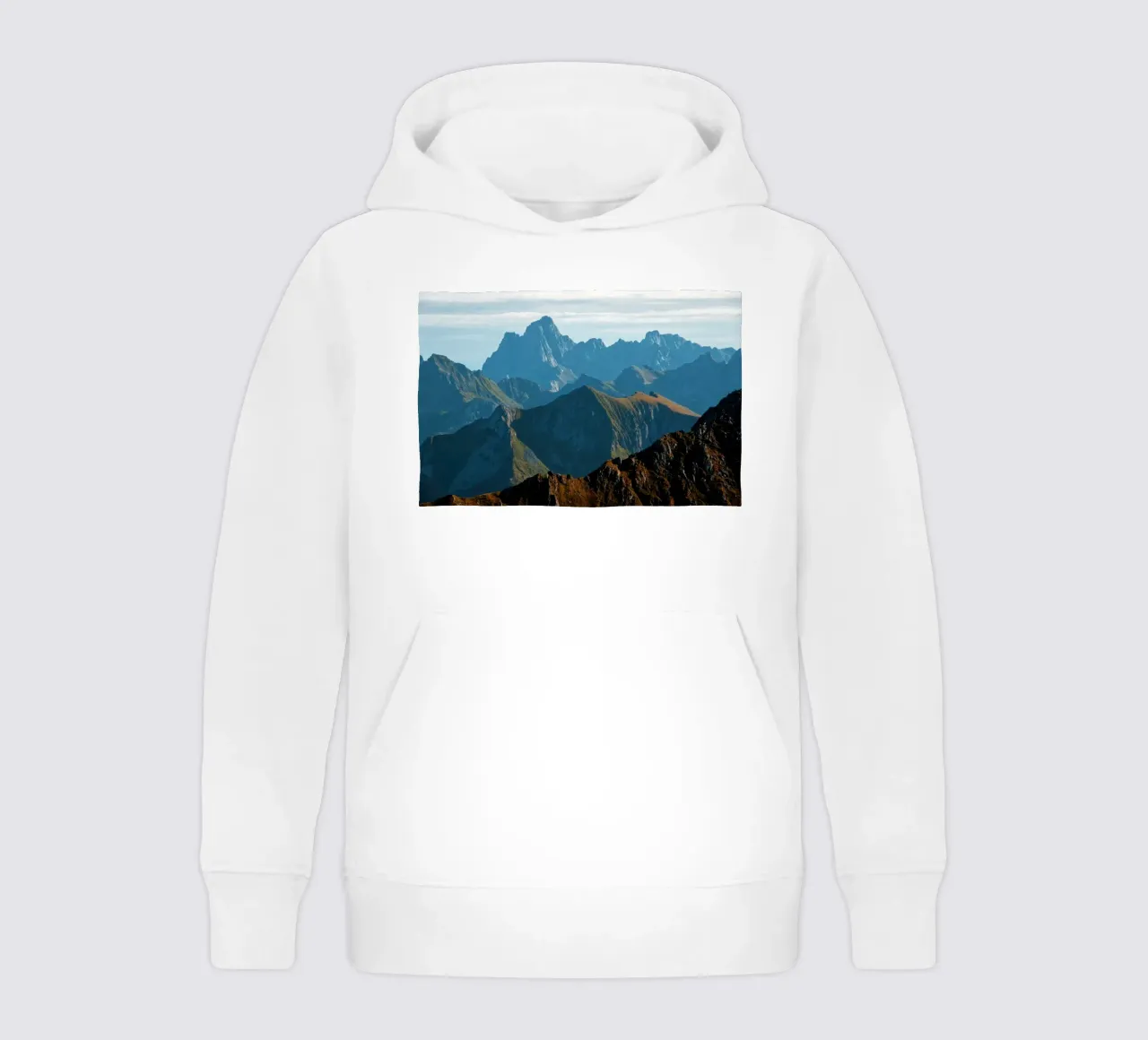 Mountain range felpa bambino con cappuccio da Fjöllart