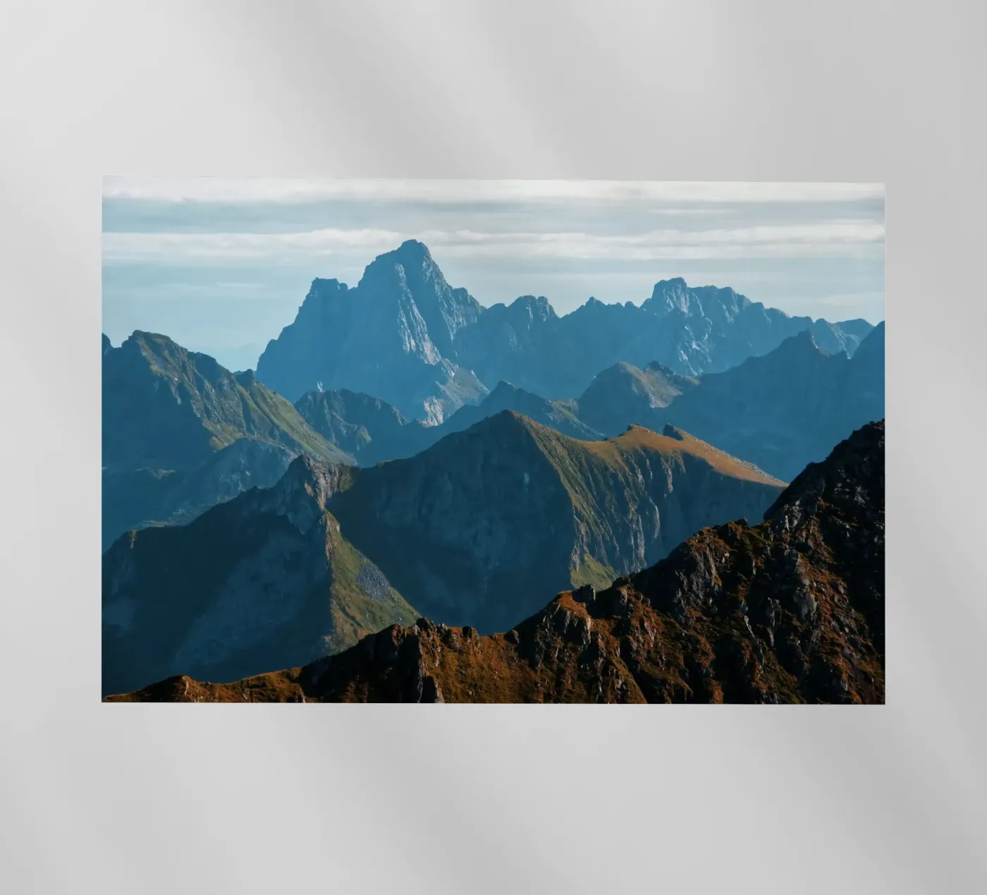 Mountain range backlit folie van Fjöllart