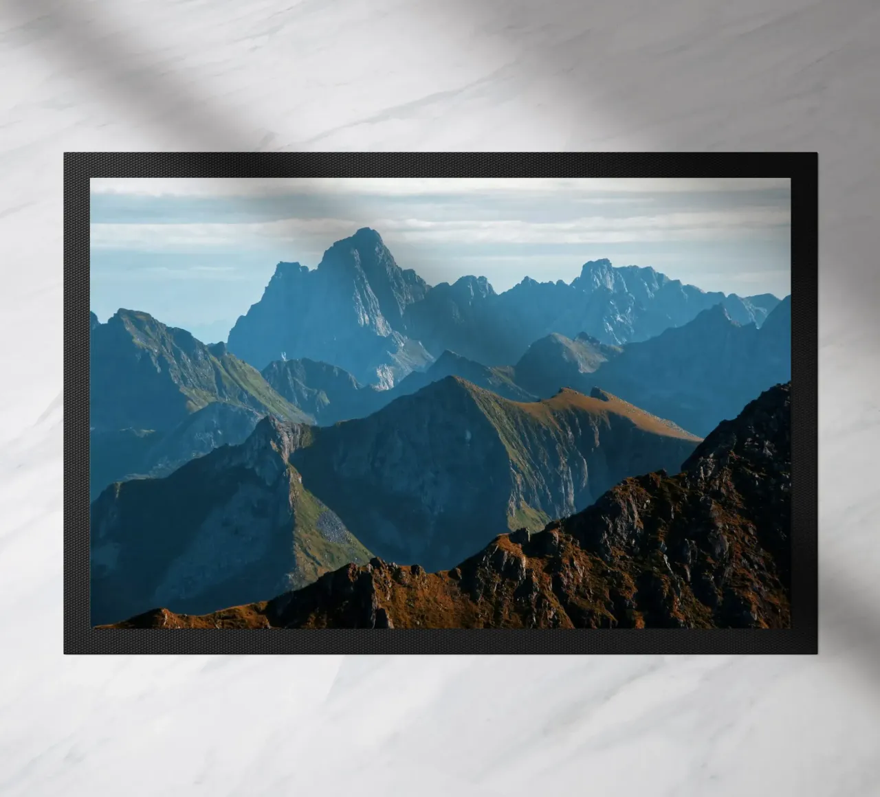 Mountain range doormat by Fjöllart