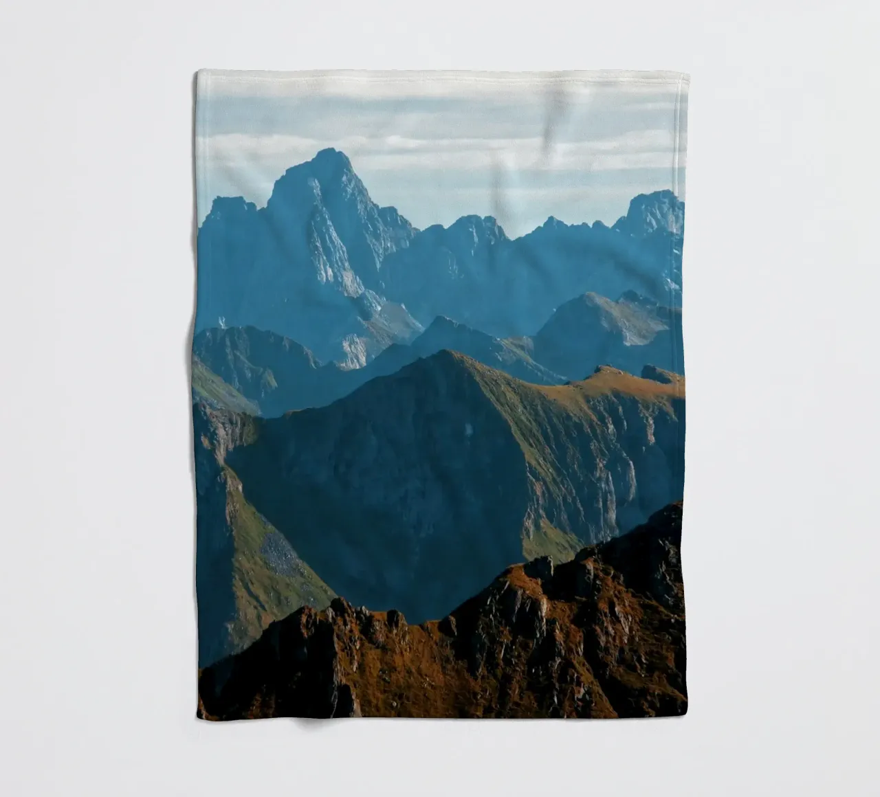 Mountain range fleece blanket by Fjöllart