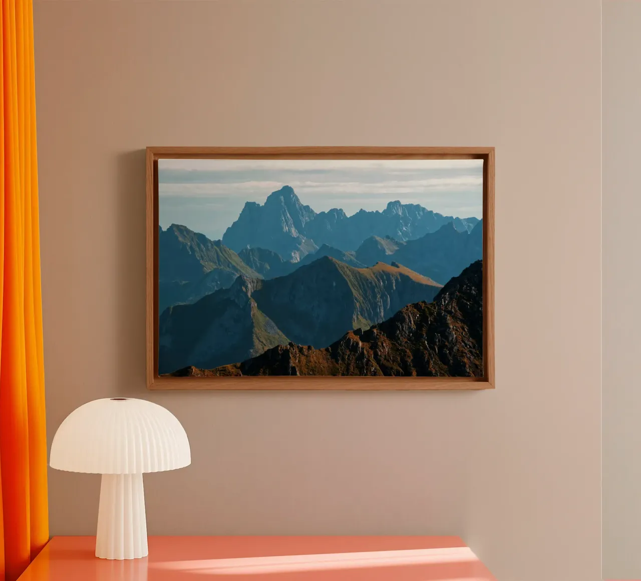 Mountain range canvas van Fjöllart