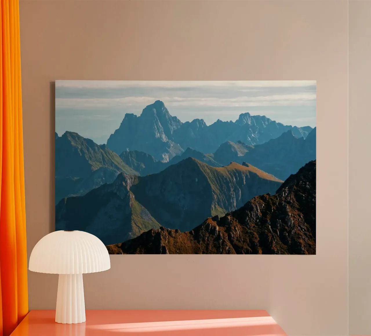 Mountain range canvas van Fjöllart