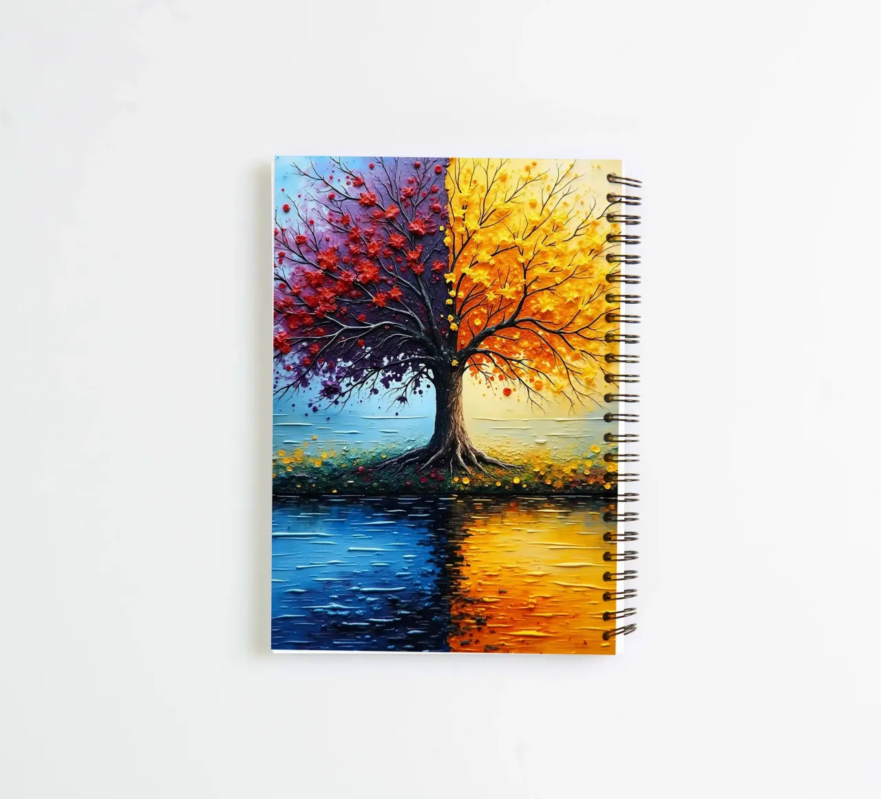 Tree, two-coloured_2 spiral notebook by Farb- und Blütenzauber by LK