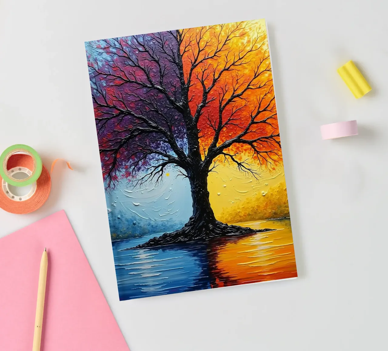 Tree, two-coloured_3 notebook by Farb- und Blütenzauber by LK
