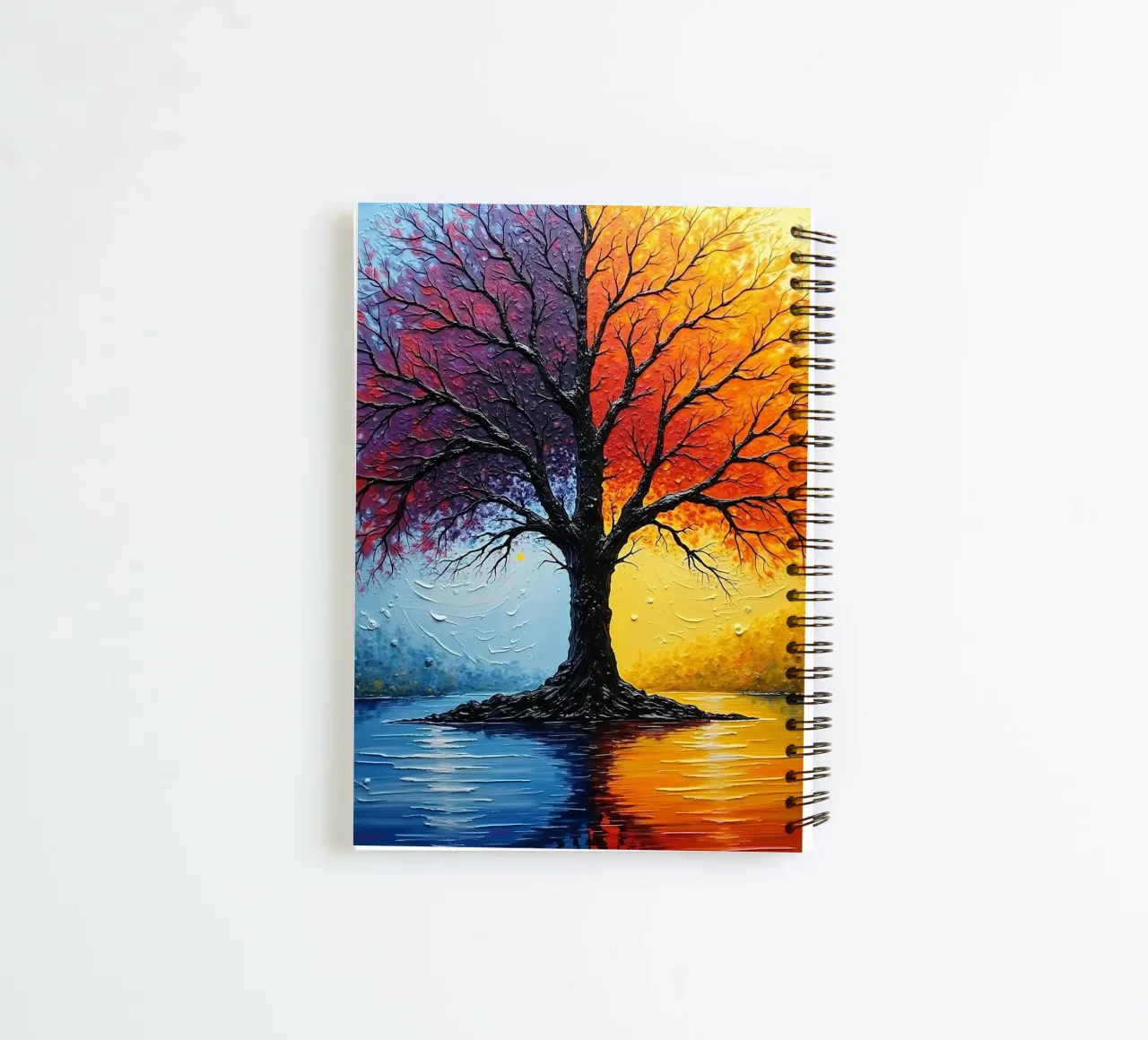 Tree, two-coloured_3 spiral notebook by Farb- und Blütenzauber by LK