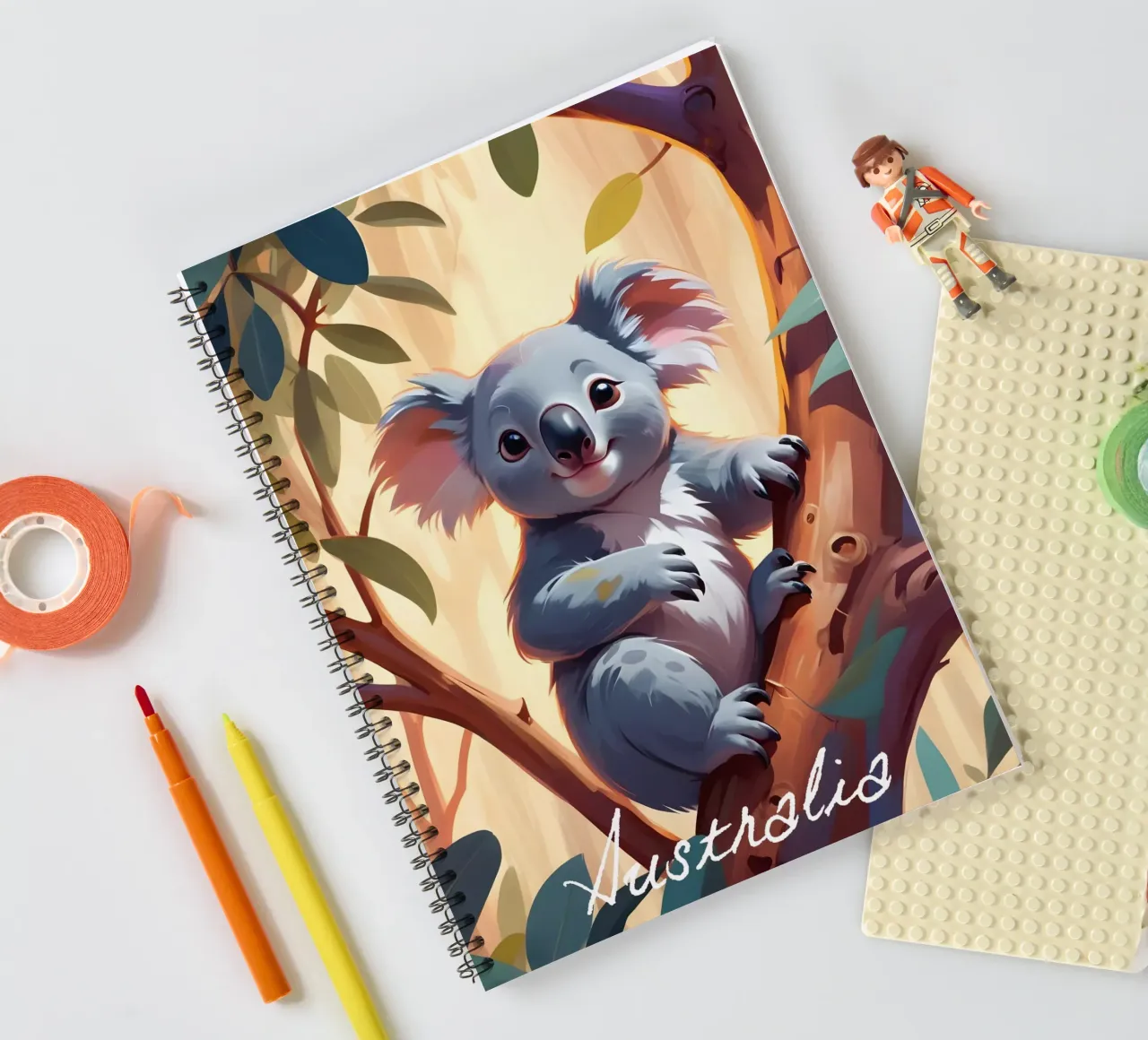Australia Koala spiral notebook by Charnwood Prints