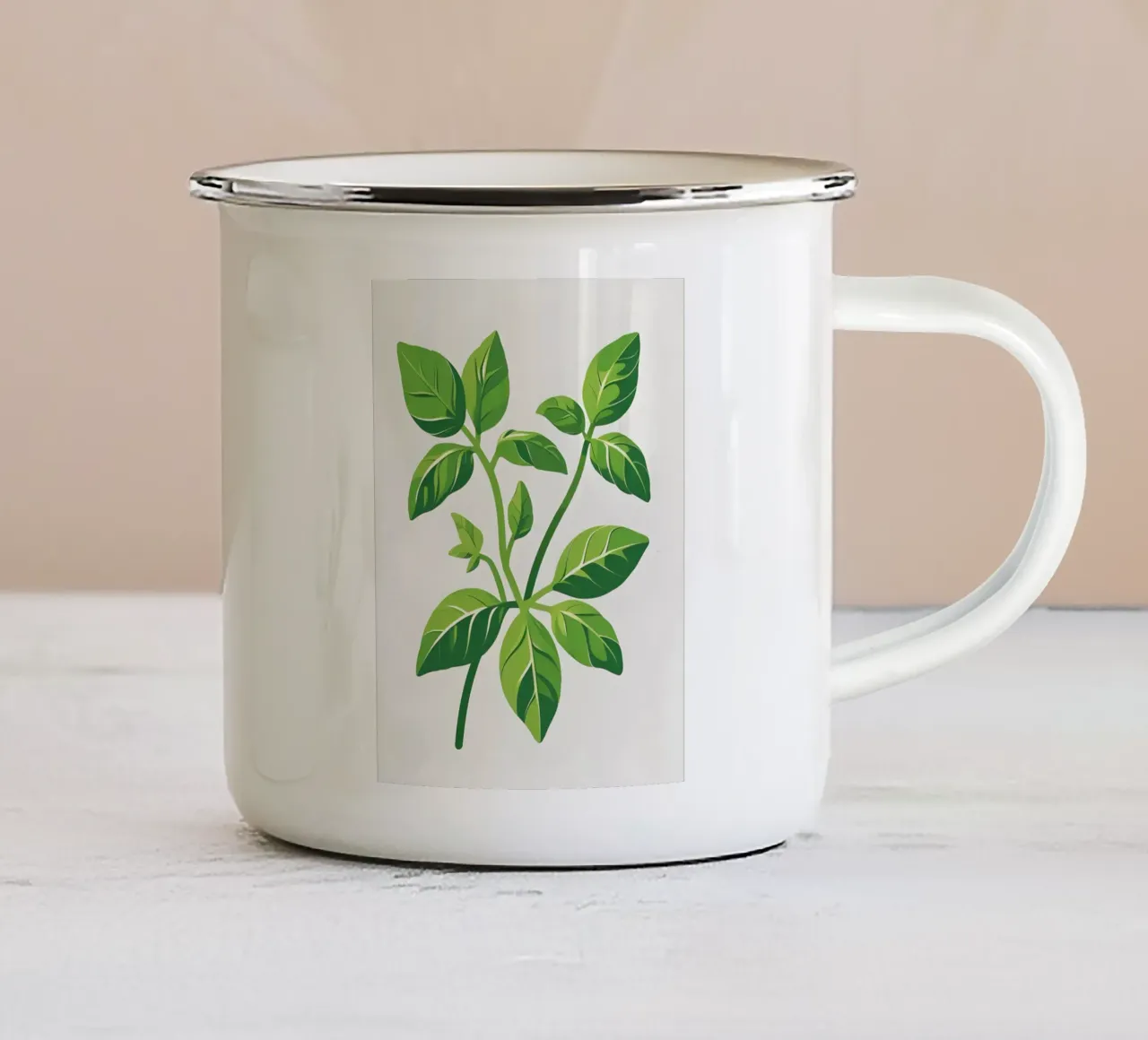 Ramo del timo tazza in smalto da Botanical Gallery