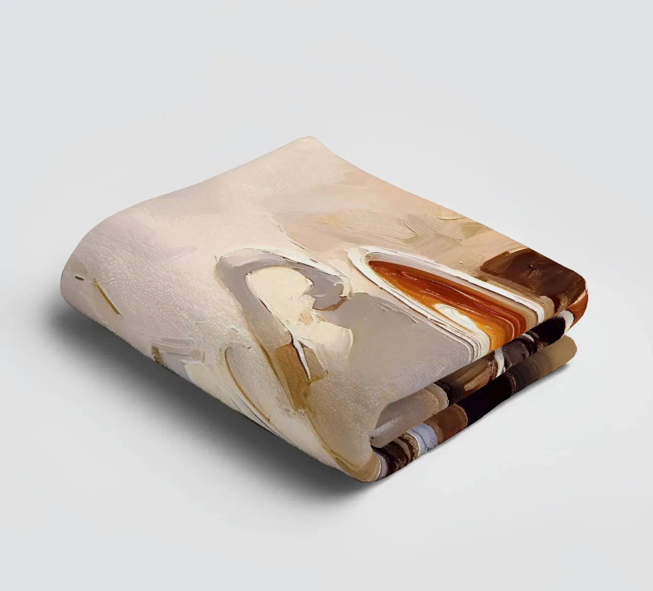 Tazza caffettiera caffè espresso toni beige marrone asciugamano da bagno da Euphoria Theresa