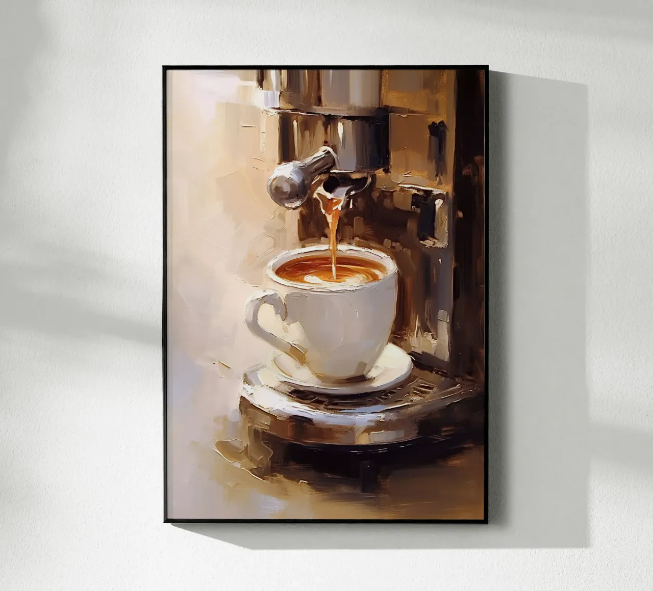 Tazza caffettiera caffè espresso toni beige marrone plexiglass da Euphoria Theresa