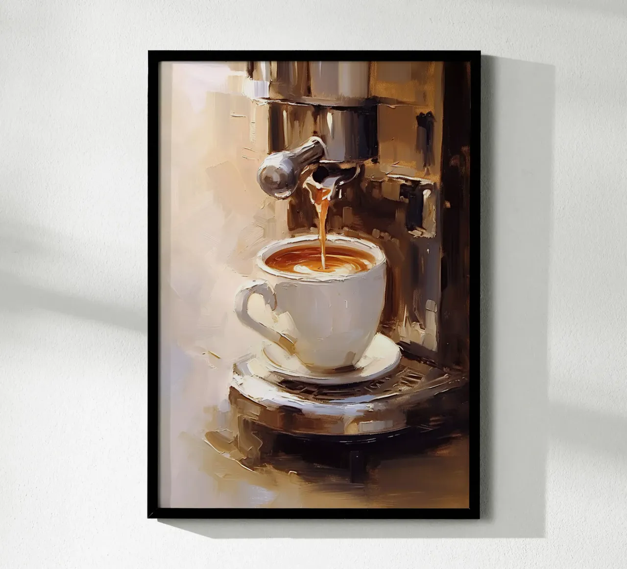 Espresso coffee coffee maker cup beige brown tones hahnemühle by Euphoria Theresa