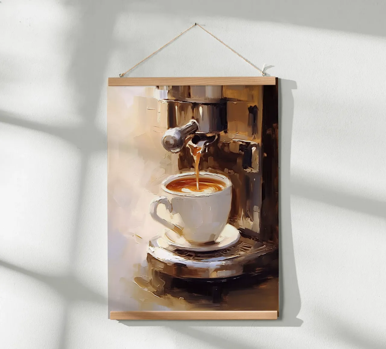Espresso coffee coffee maker cup beige brown tones hahnemühle by Euphoria Theresa