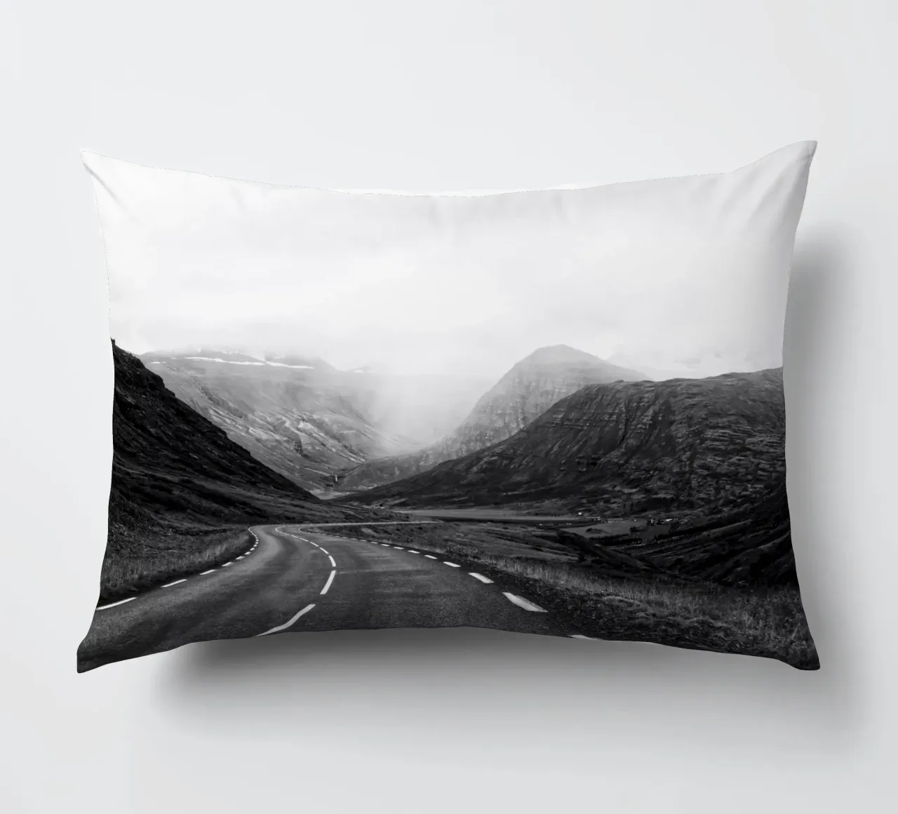 Winding road in the highlands decorative cushion by Fjöllart