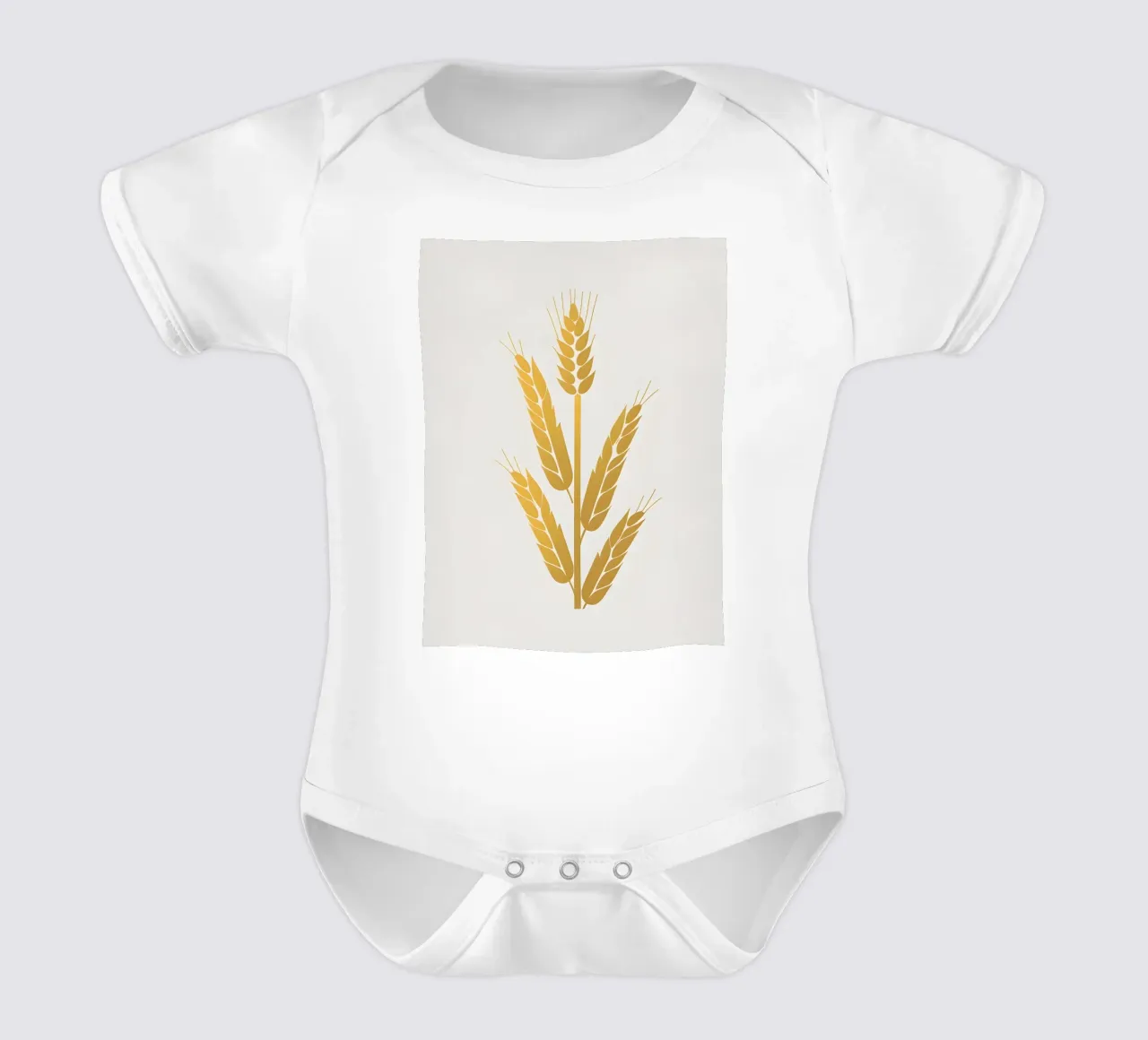 Orecchio d'orzo body neonato maniche corte da Botanical Gallery