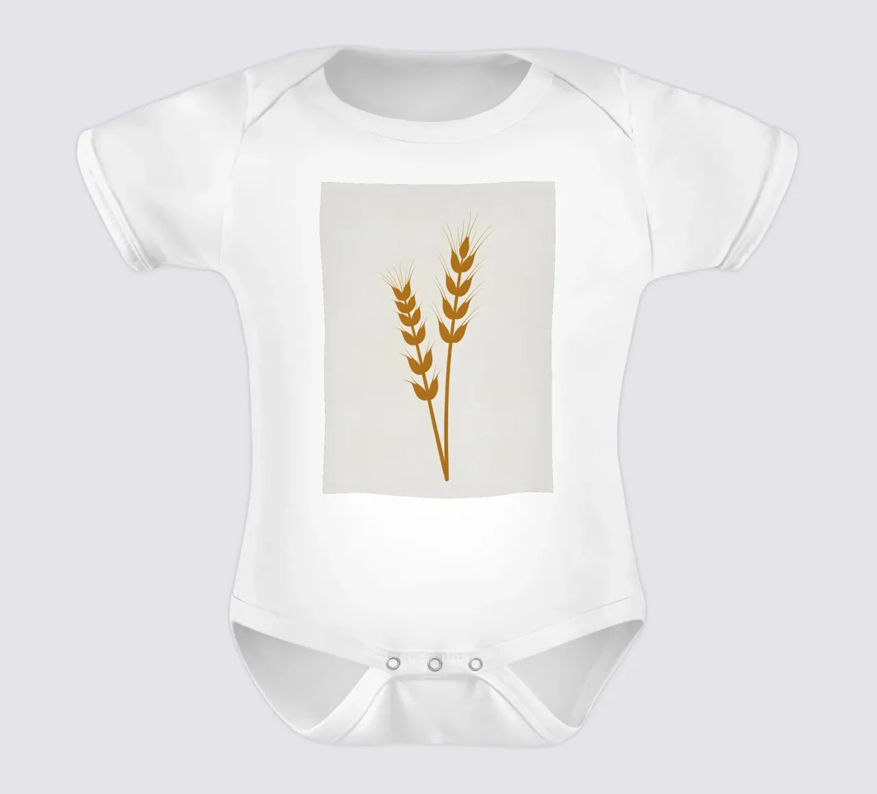 Orecchio d'orzo body neonato maniche corte da Botanical Gallery