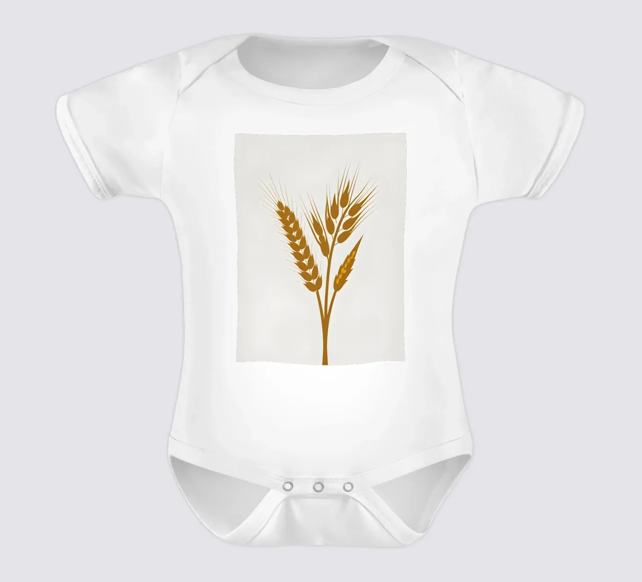 Orecchio d'orzo body neonato maniche corte da Botanical Gallery