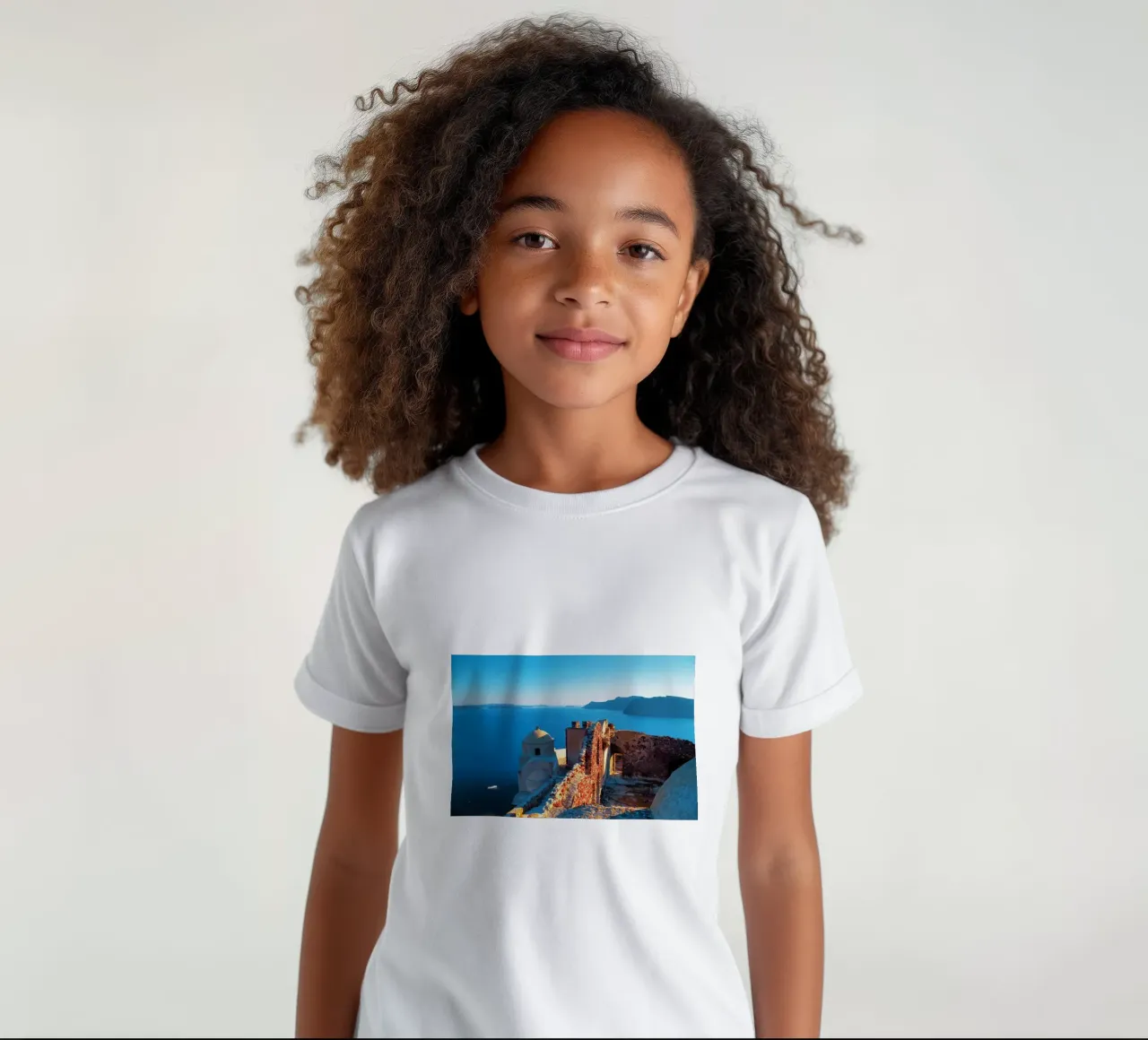 Ruin on Santorini t-shirt bambini da Fjöllart
