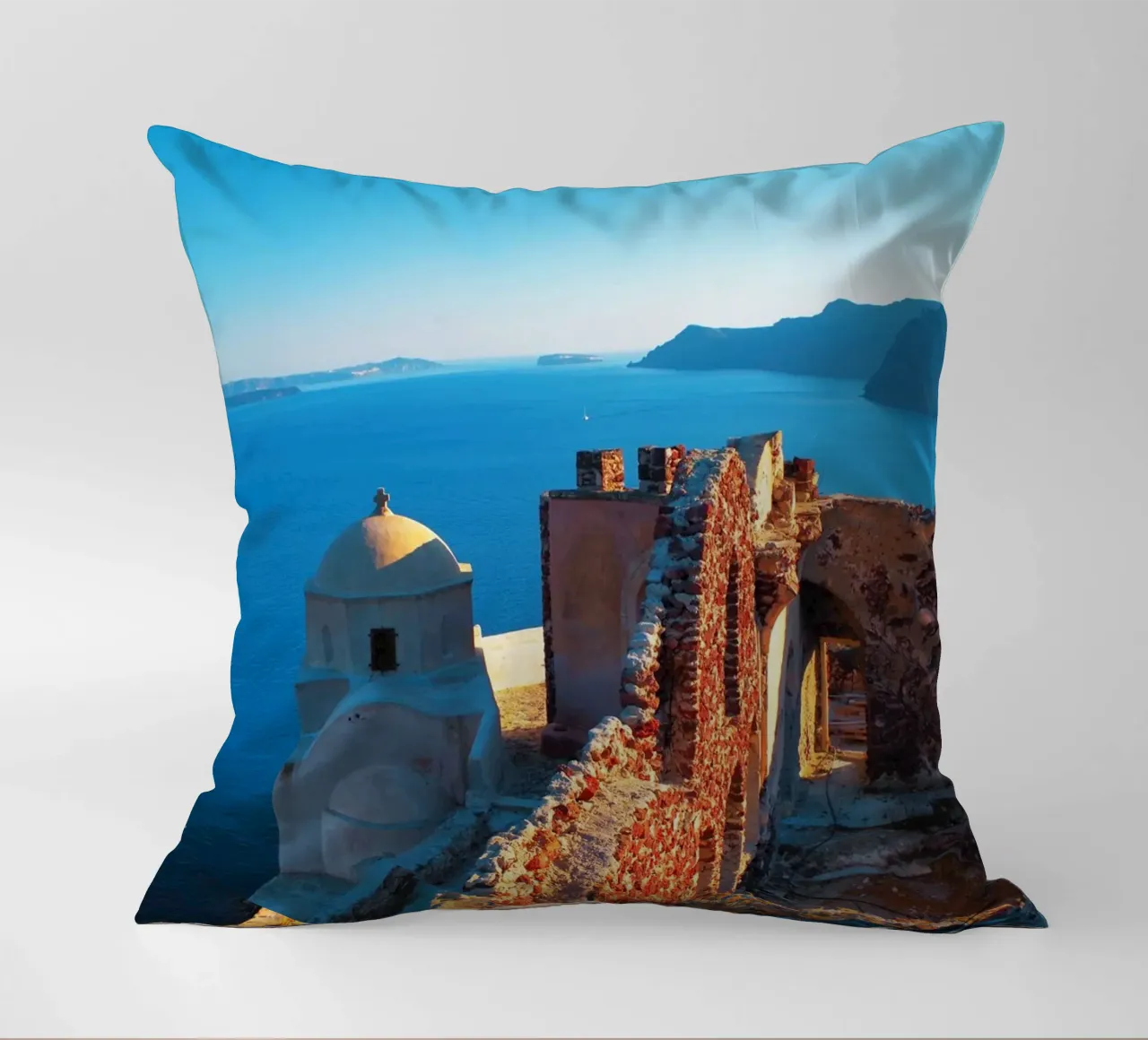 Ruin on Santorini cuscino da Fjöllart