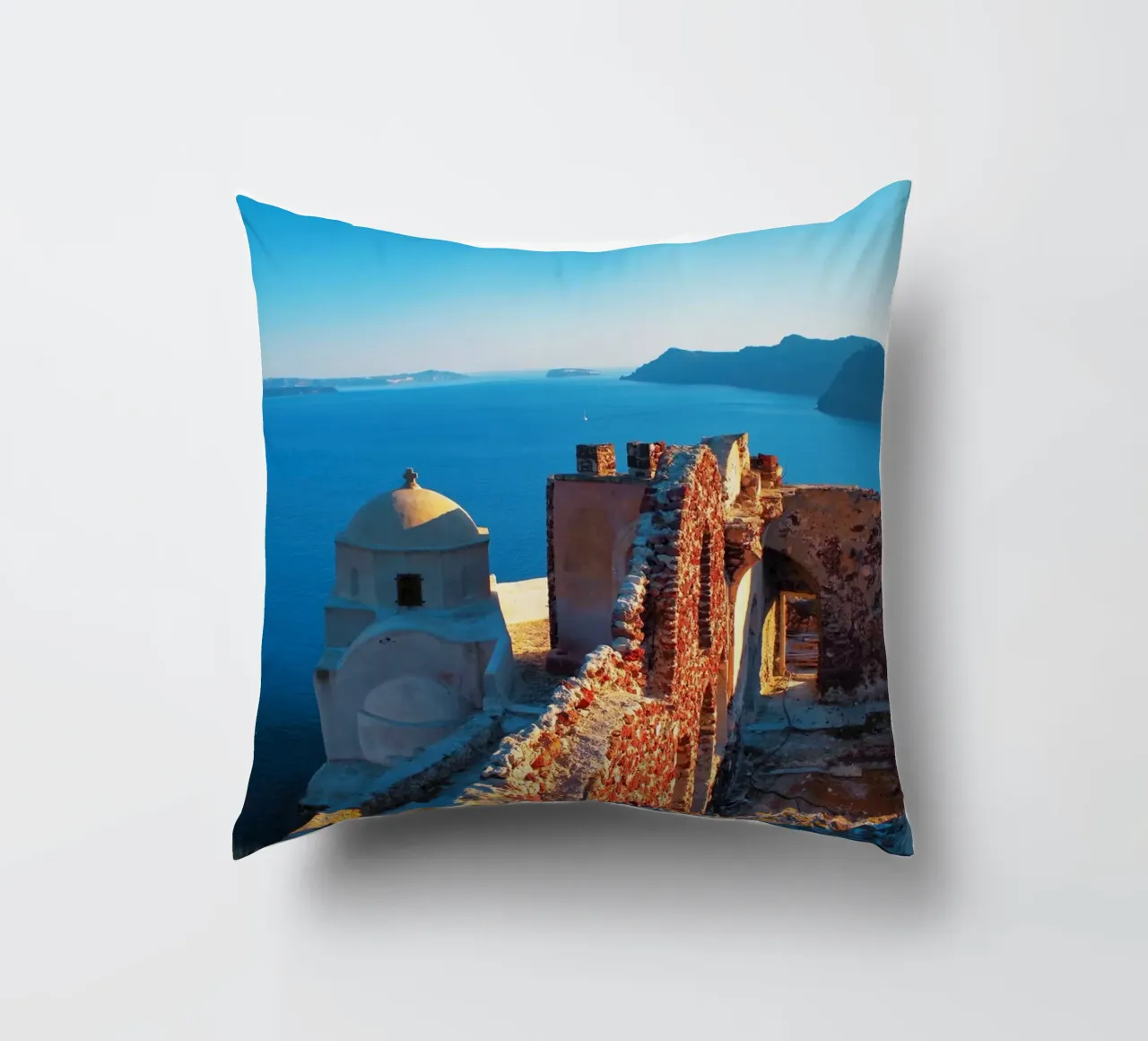 Ruin on Santorini cuscino da Fjöllart