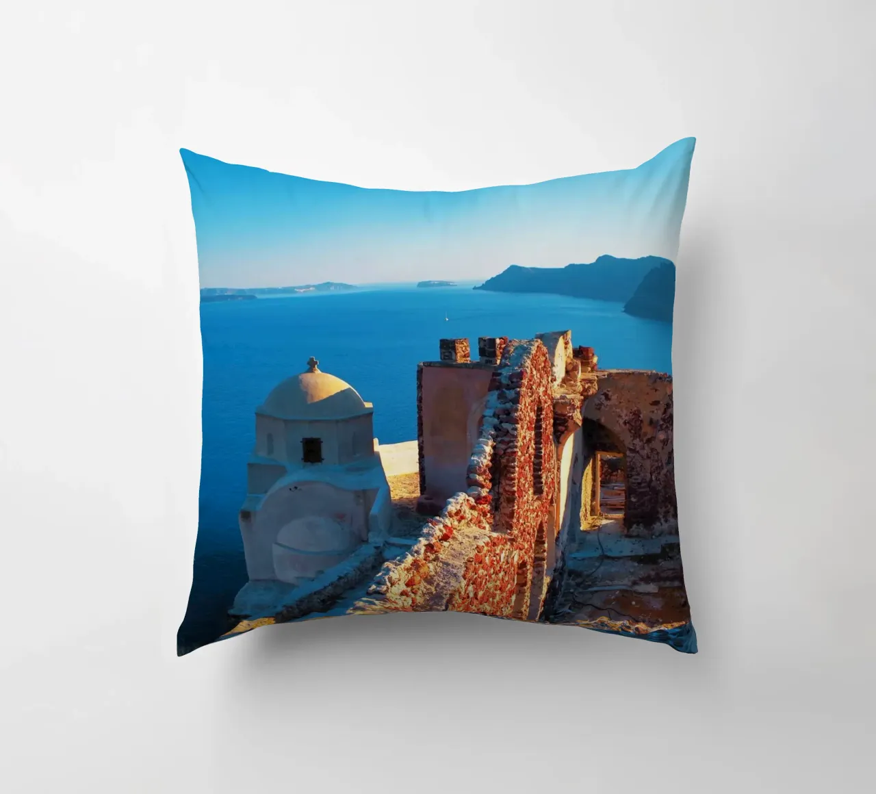 Ruin on Santorini cuscino da Fjöllart
