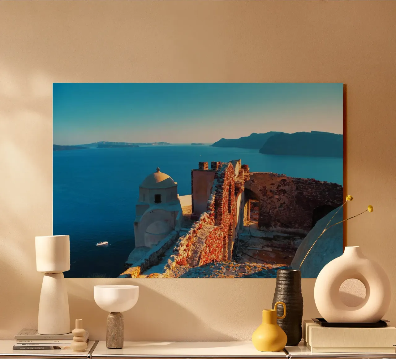 Ruin on Santorini plexiglass da Fjöllart