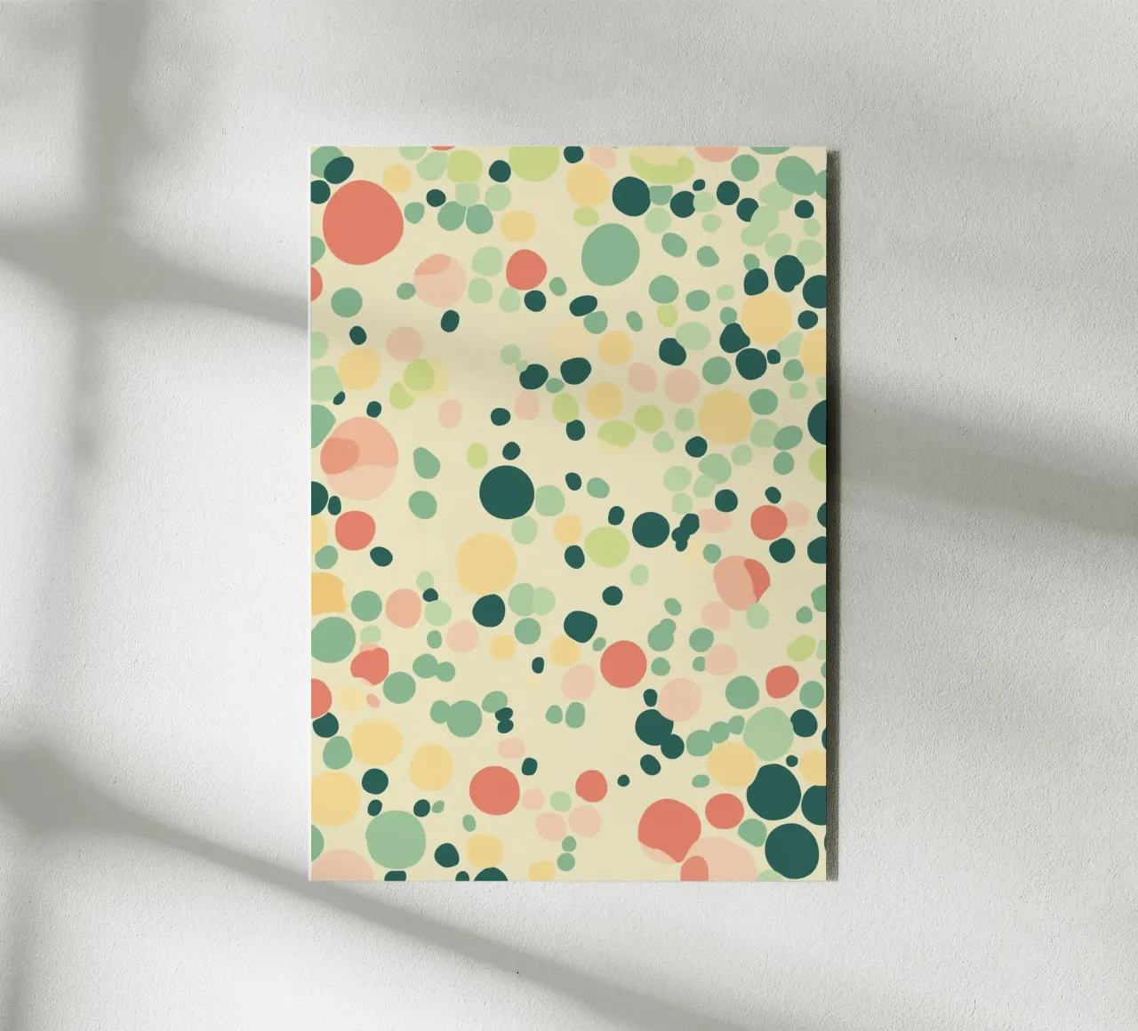Confetti Dots Pattern Retro Abstract Art Print aluminio dibond de dawnthesea