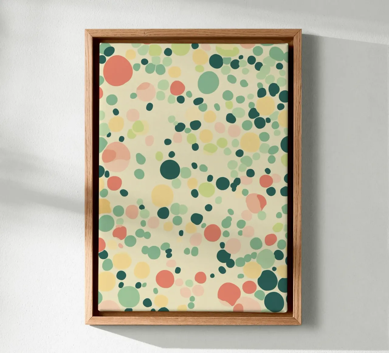 Confetti Dots Pattern Retro Abstract Art Print lienzo de dawnthesea