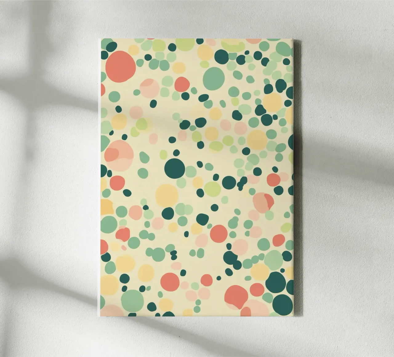Confetti Dots Pattern Retro Abstract Art Print lienzo de dawnthesea