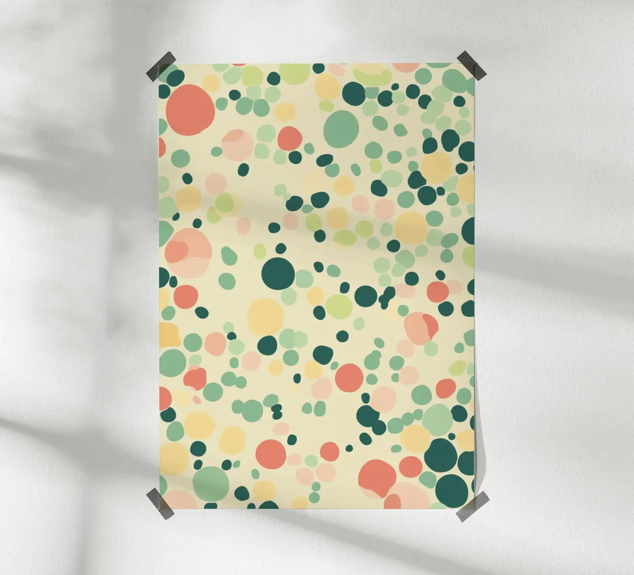 Confetti Dots Pattern Retro Abstract Art Print poster de dawnthesea