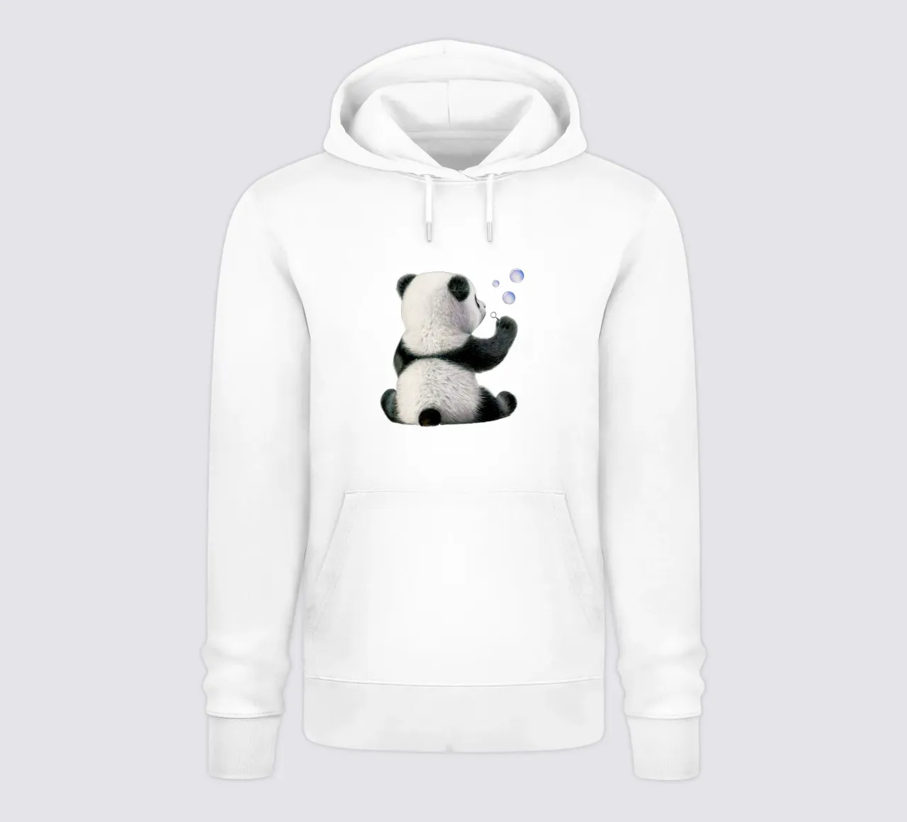 Bambino panda con bolle di sapone felpa con cappuccio da Graphit und Farbe