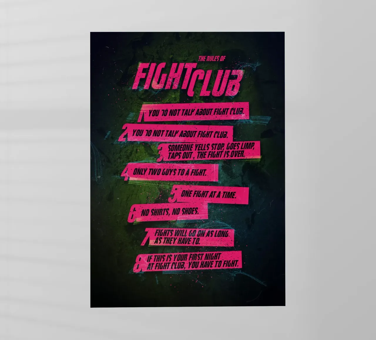 Fight Club Rules pellicola backlit da nabakumov