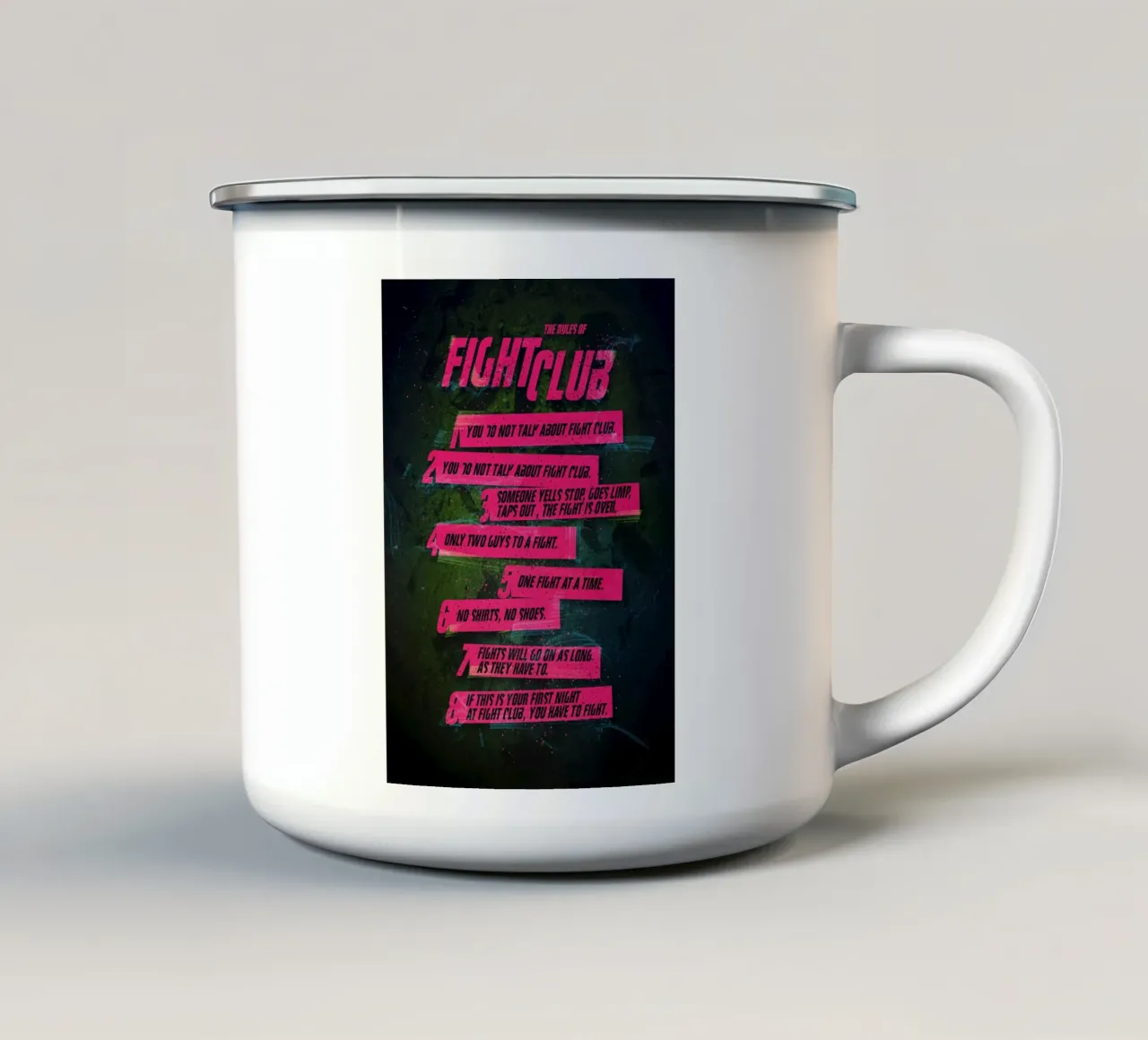 Fight Club Rules tazza in smalto da nabakumov