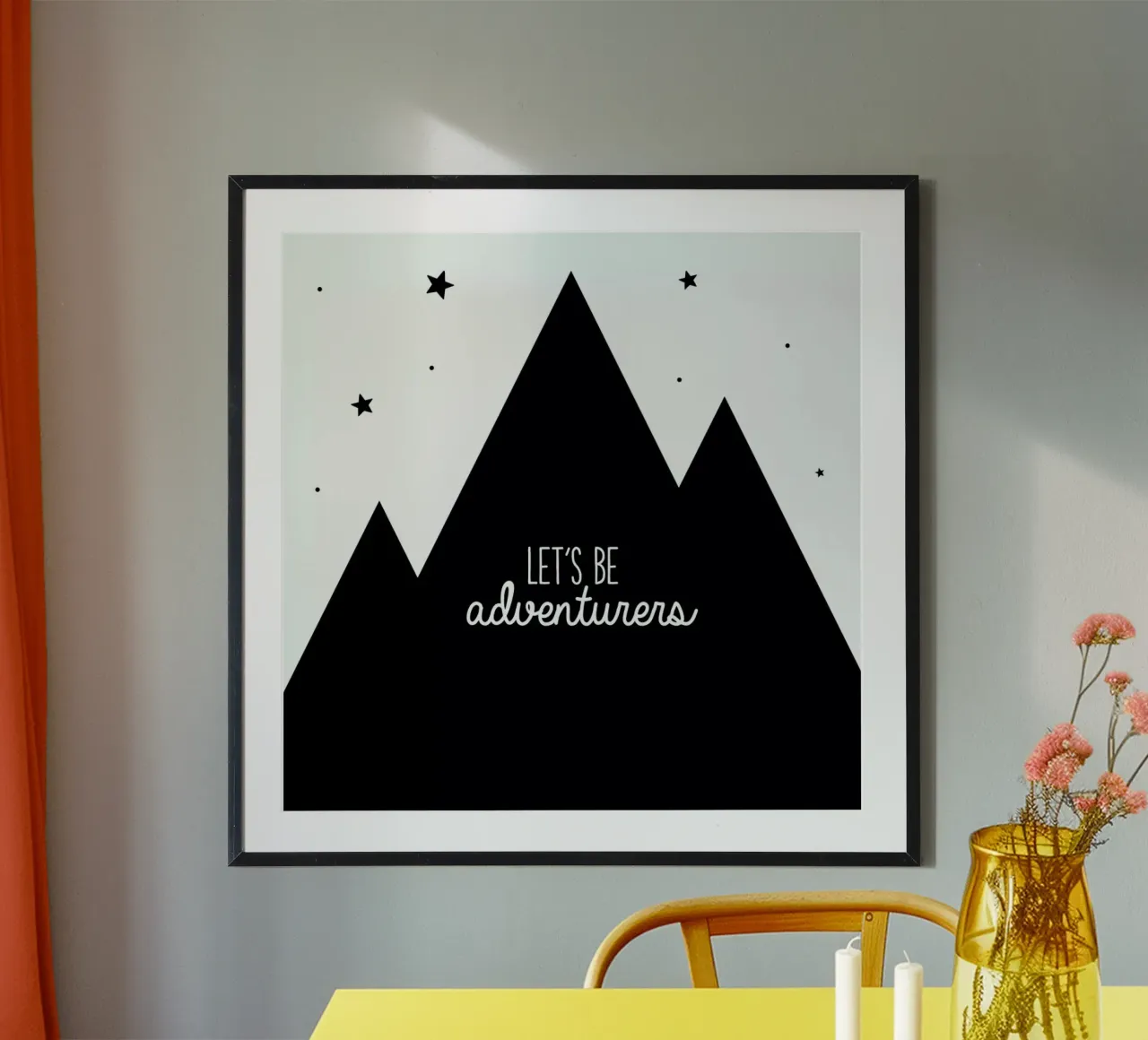 Adventurers poster con telaio in legno da Evita Witzenhausen