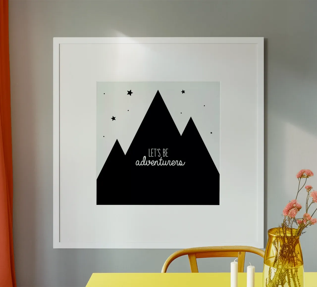 Adventurers poster con telaio in legno da Evita Witzenhausen