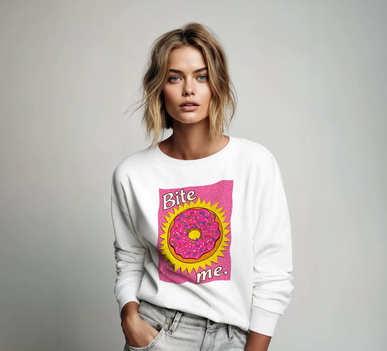 Ciambella con zuccherini "Bite Me felpa da DesignDoodle