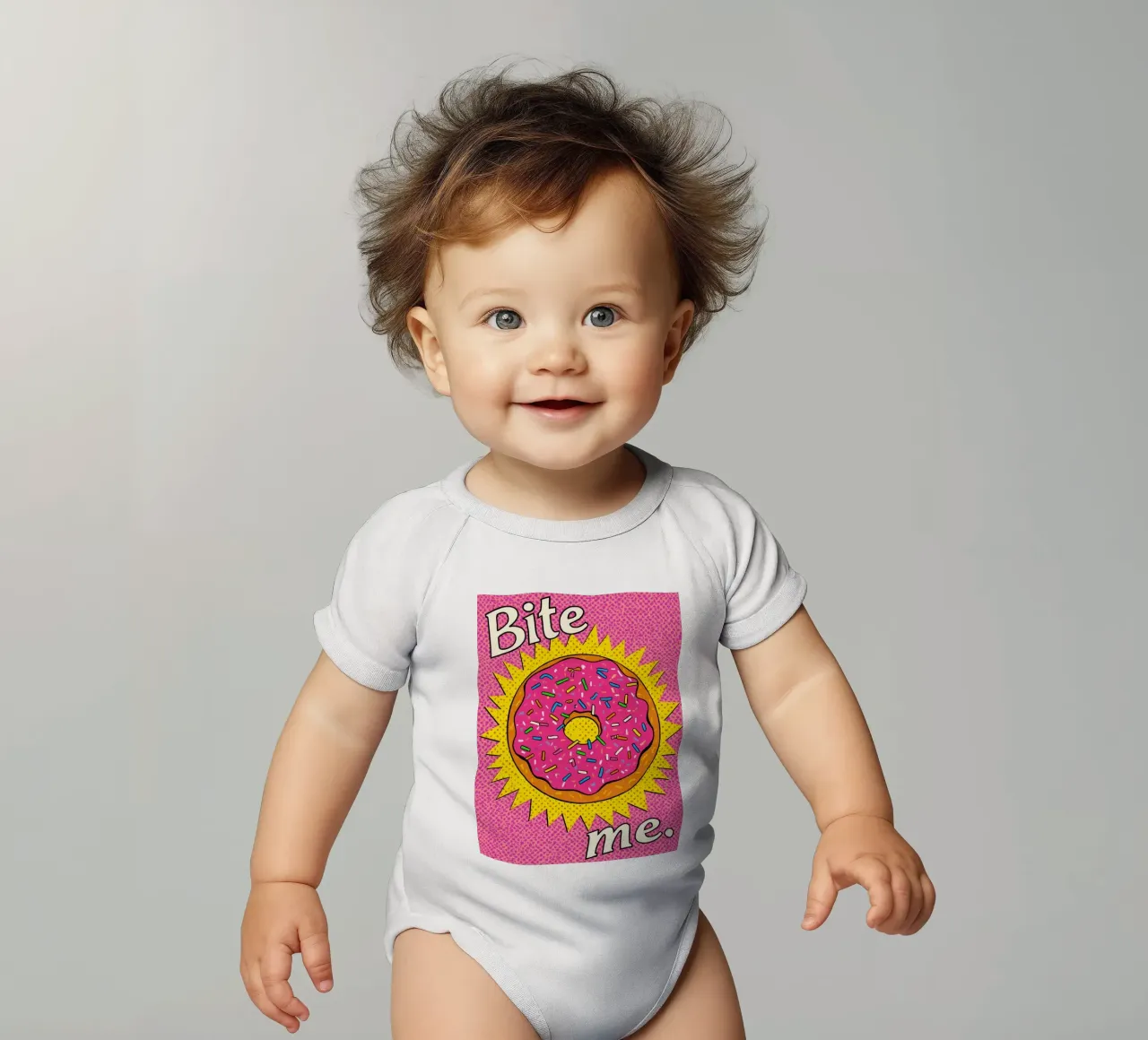 Ciambella con zuccherini "Bite Me body neonato maniche corte da DesignDoodle