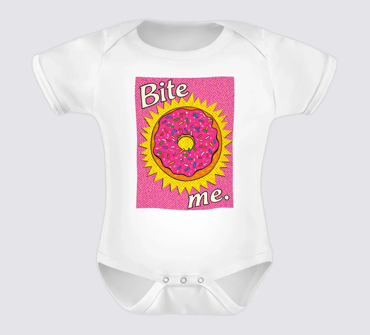 Ciambella con zuccherini "Bite Me body neonato maniche corte da DesignDoodle