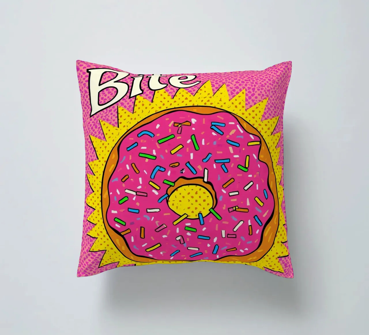 Ciambella con zuccherini "Bite Me cuscino da DesignDoodle