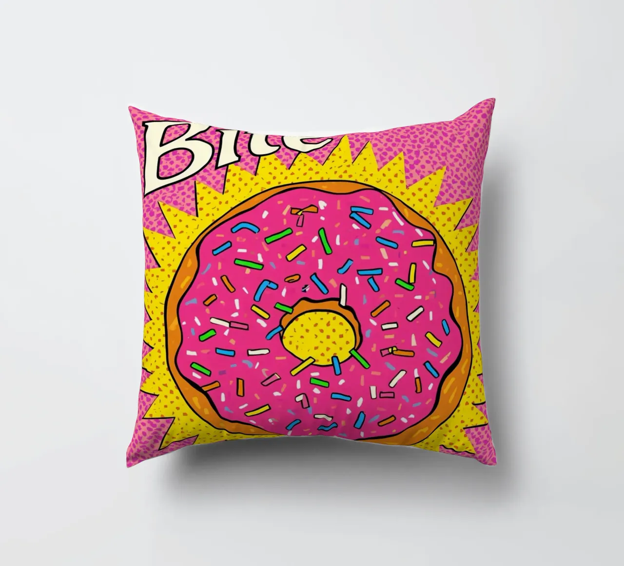 Ciambella con zuccherini "Bite Me cuscino da DesignDoodle