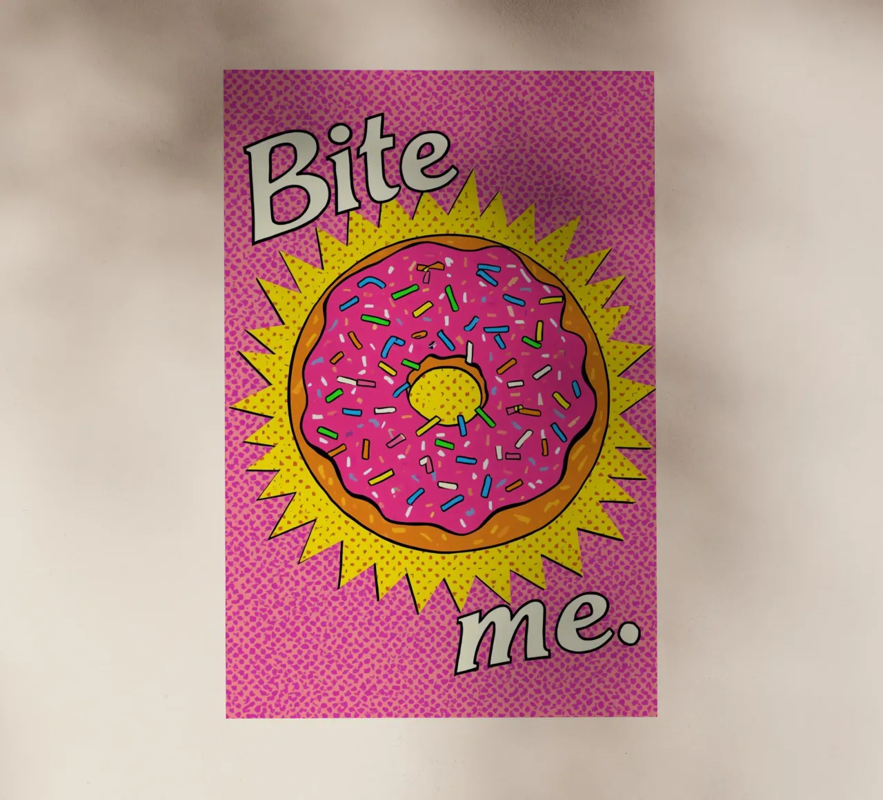 Ciambella con zuccherini "Bite Me pellicola backlit da DesignDoodle