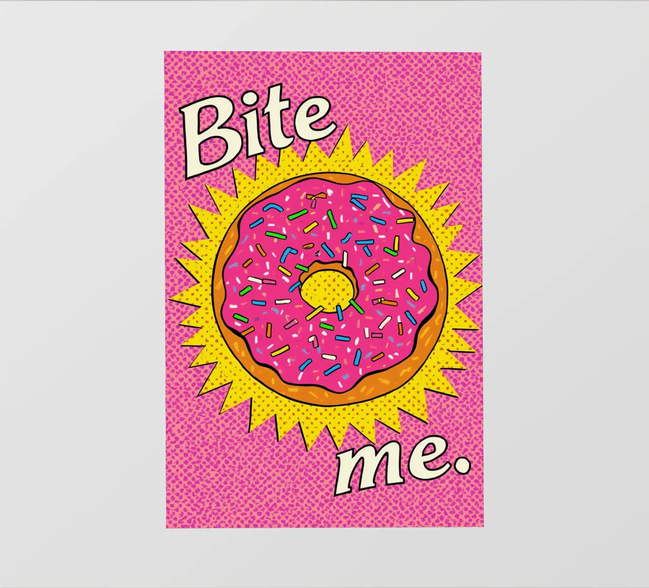 Ciambella con zuccherini "Bite Me pellicola backlit da DesignDoodle