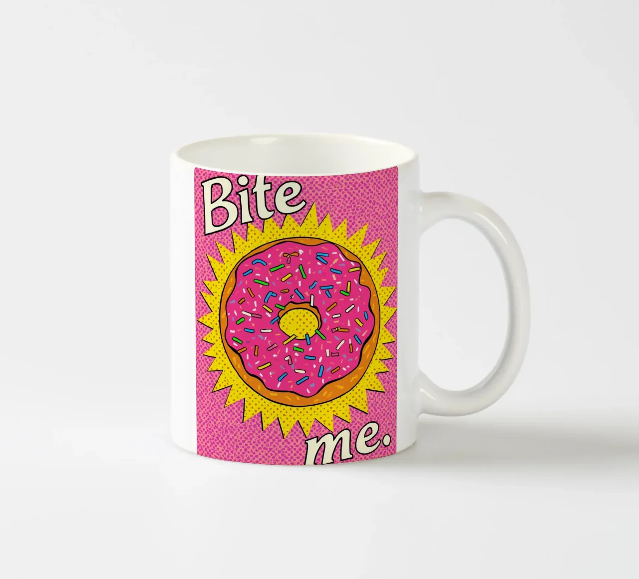 Ciambella con zuccherini "Bite Me tazza in ceramica da DesignDoodle